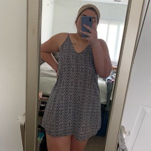 Elegant cute navy blue spring dress